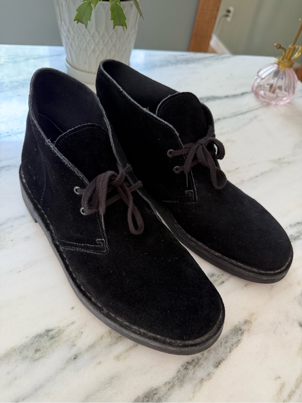 Clarks originals Black Suede Desert Boots - Men